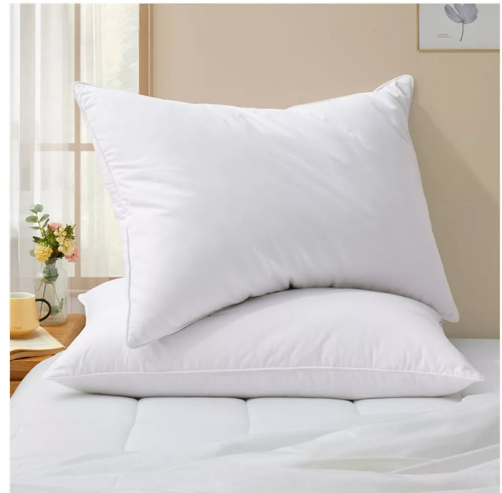 Full Size Warm Hotel Cushion White Down Feather Filled Pillow Insert with Top Quality for Home