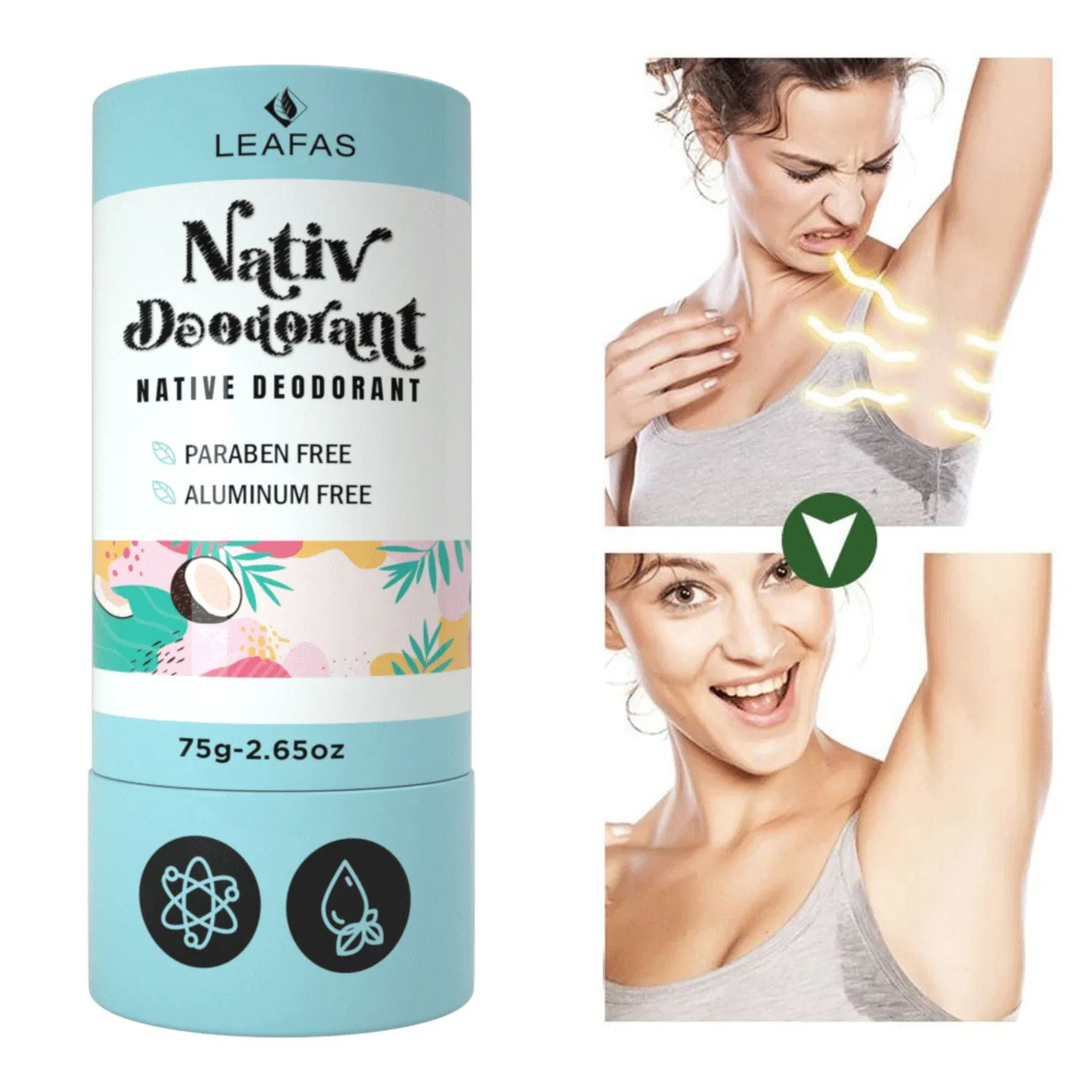 Private Label Wholesale Paraben Free Coconut Oil Natural Organic Deodorant