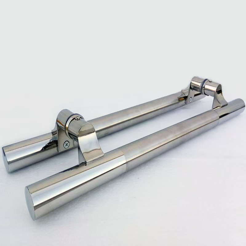 Glass Door Handle, Stainless Steel Beveled Large Handle, Framed Door Handle