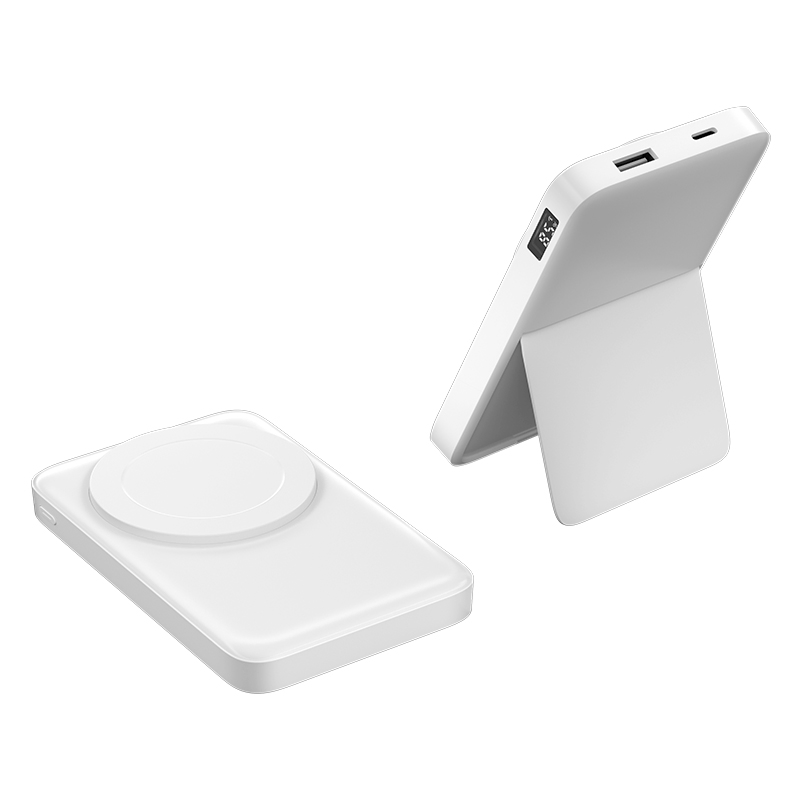 Portable 15W Qi Magnetic Wireless Charger Folding Stand 10000mAh Mobile Phone Power Bank Fast Charger Factory Pd22.5W Wired