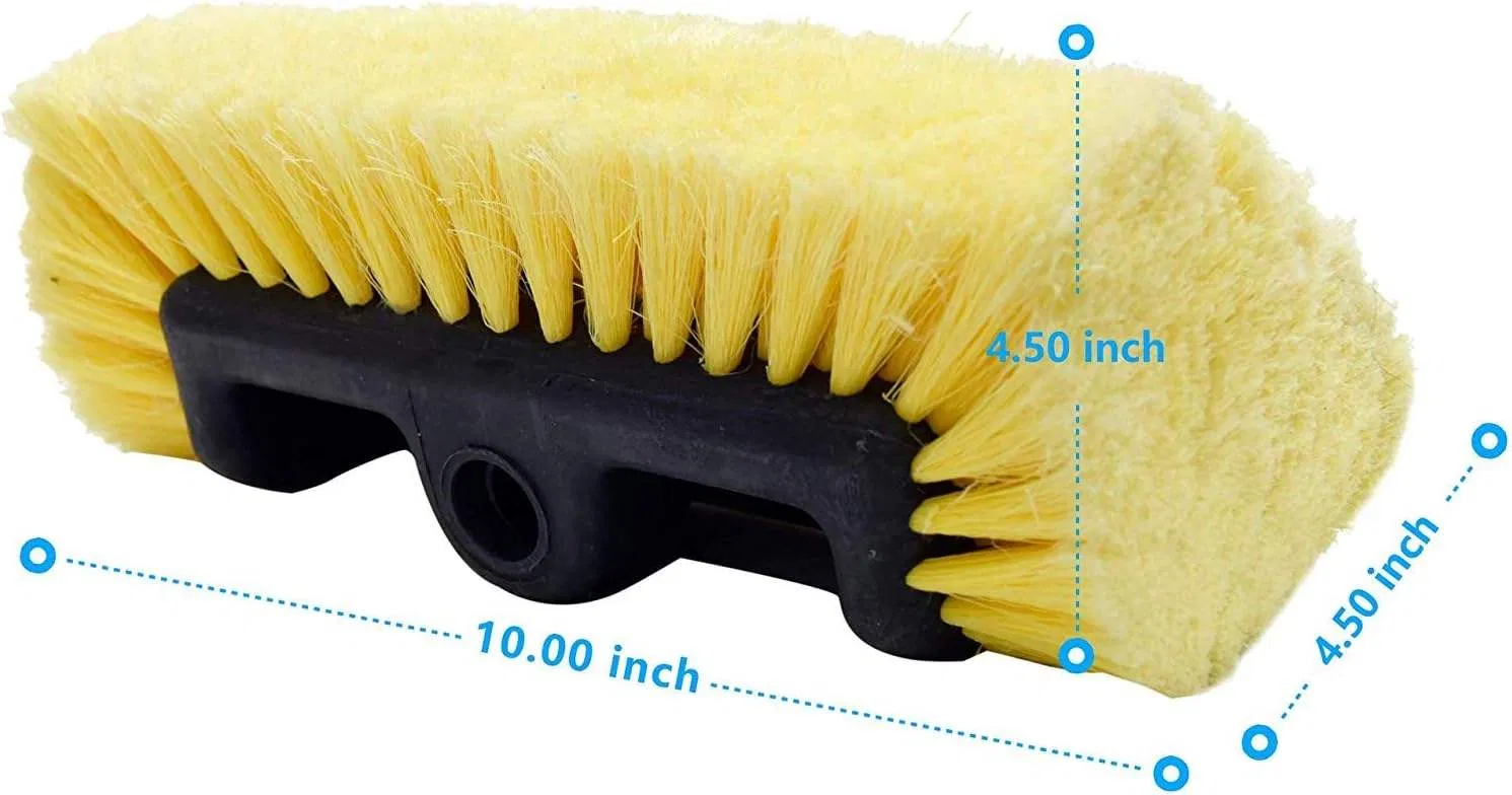 5-Sided Water-Fed Car Wash Brush with Soft Bristles Telescopic Car Washing Tool Multi-Functional Automotive Cleaning Brush