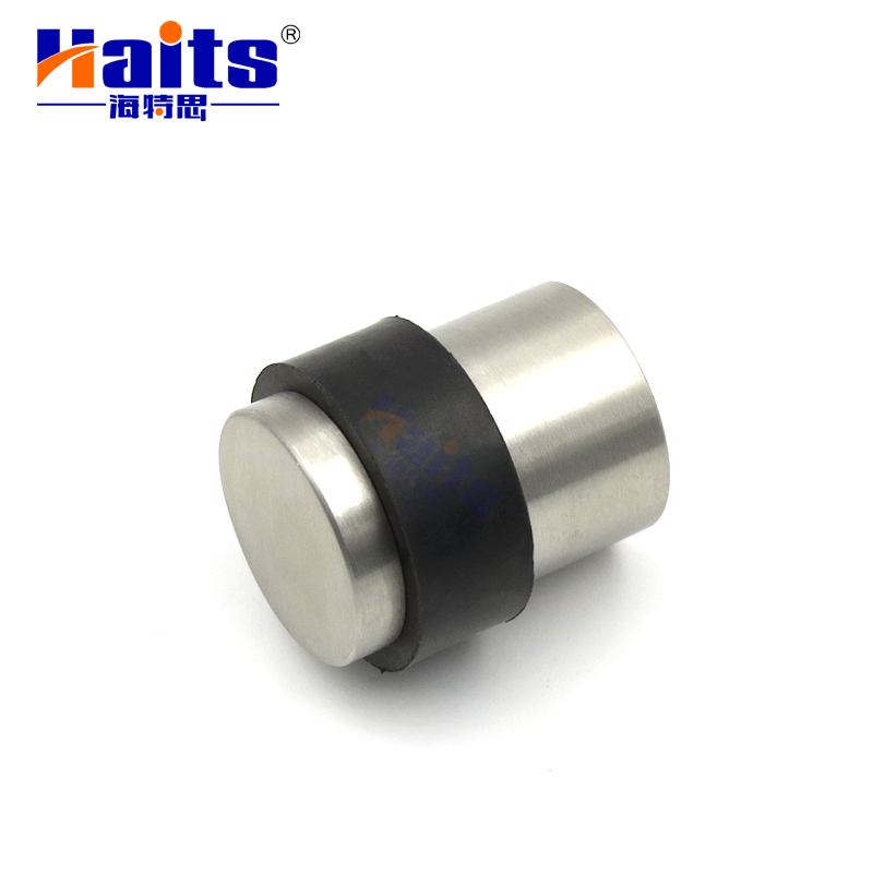 Door Hardware Round Floor Mounted Door Stop with Rubber Bumper