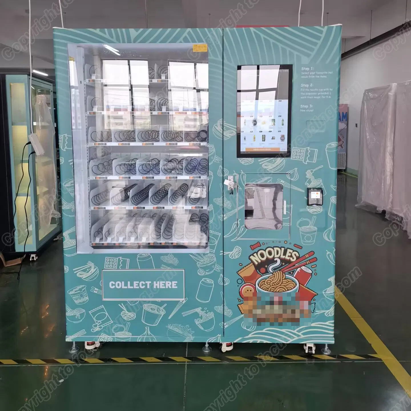 Instant Healthy Food Ramen Noodle Vending Machine by Google Pay