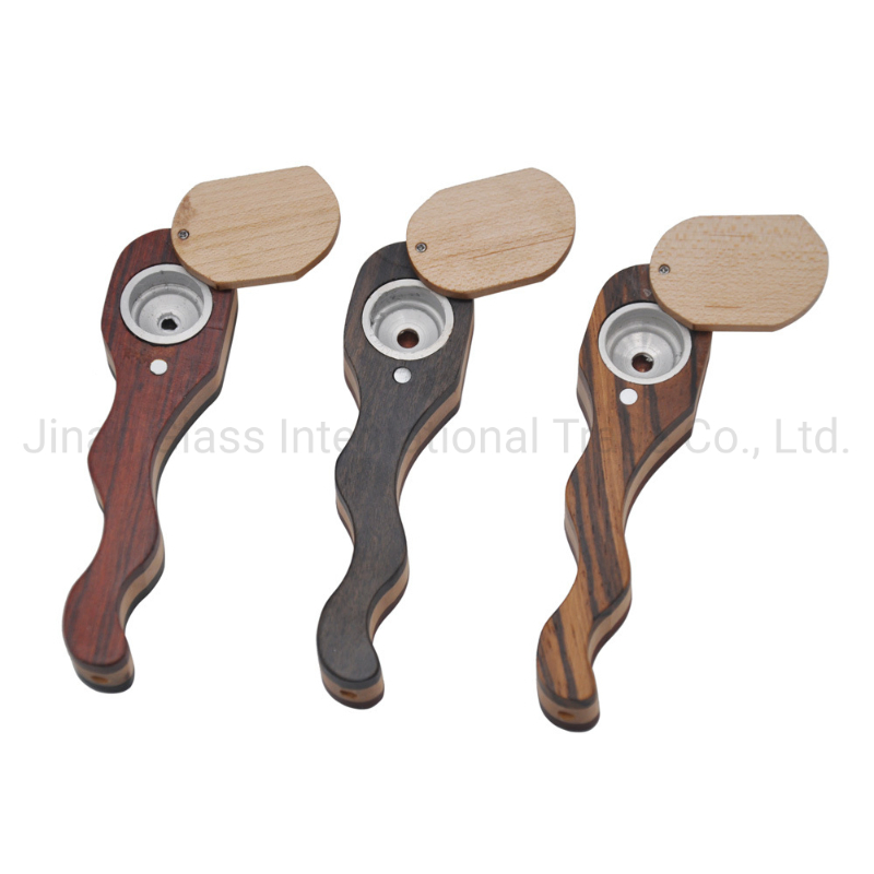2021 New Wooden Pipe Handmade Wood Curved Single Hole Cigarette Holder