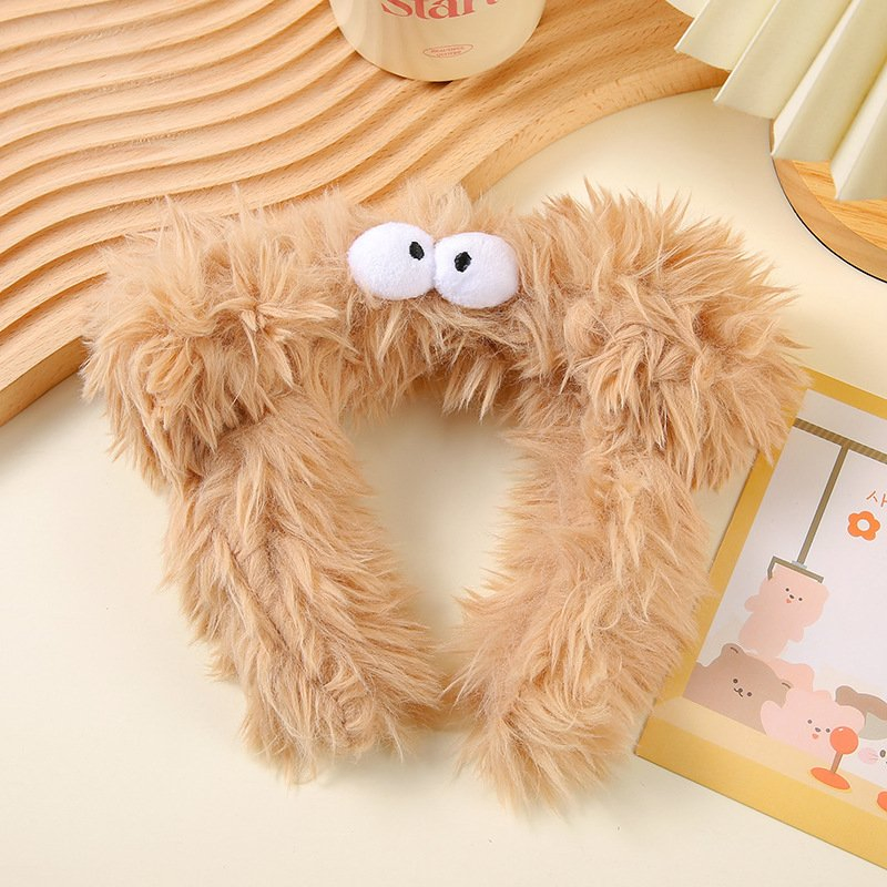 Ugly-Cute and Funny Fluffy Hairband for Face Washing and Face Masks