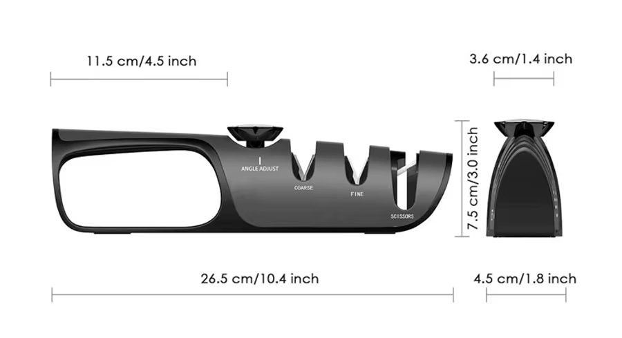 Multifunctional High Quality 3 Stages Sharpener for Kitchen Knife Shears Sharpening Honing Tool Knife