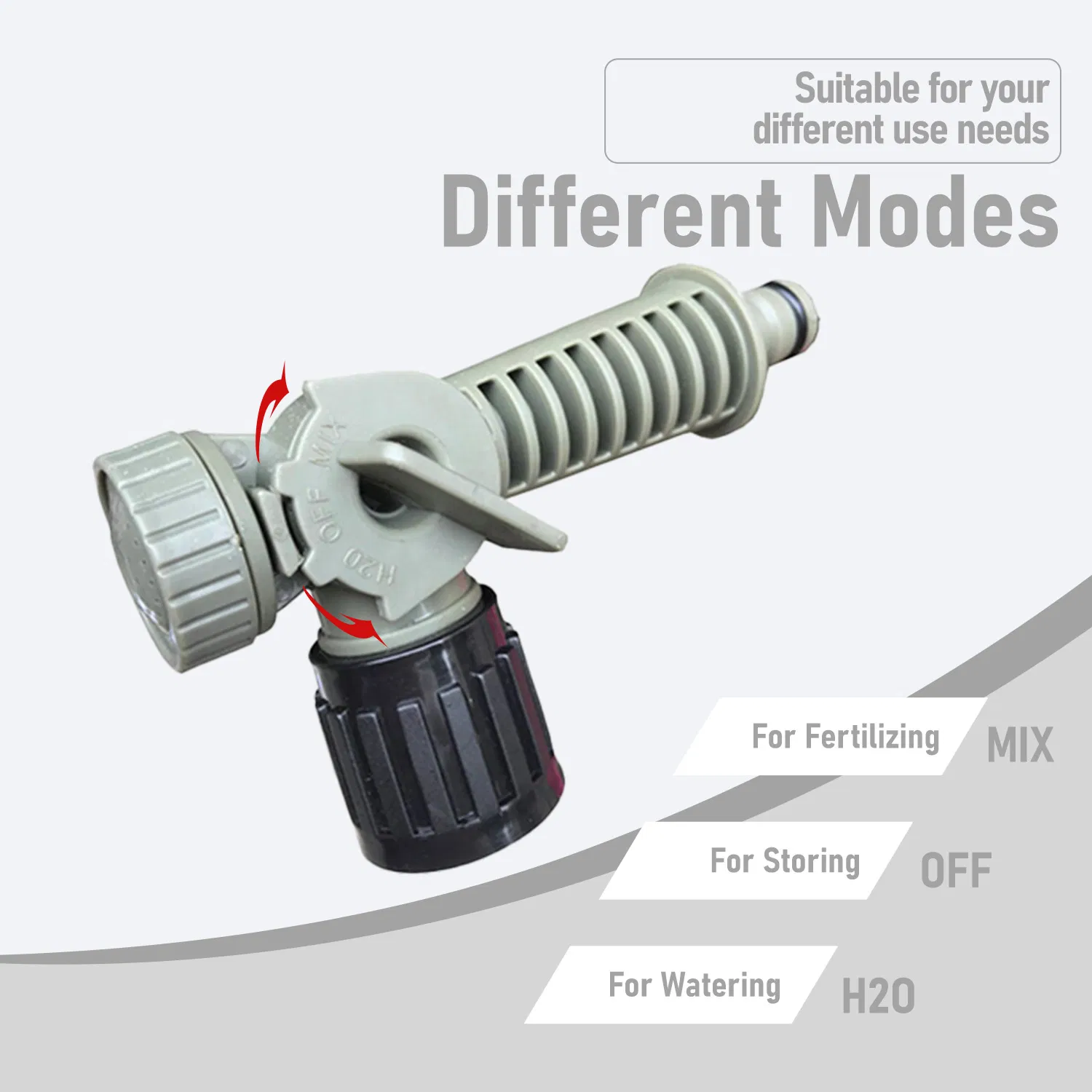 Plastic Hosed End Spray Nozzle Garden Hose Connected Garden Water Sprayer
