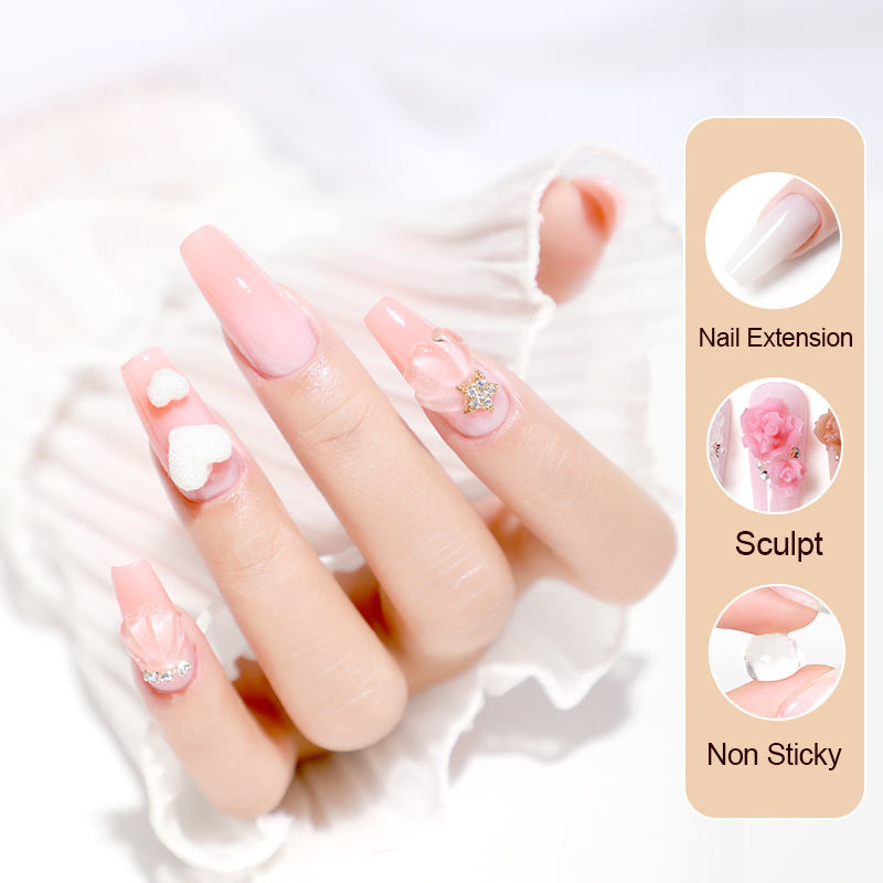 New Arrive Quick Extension Solid Non-Stick Hand Builder Nail Art Gel Polish