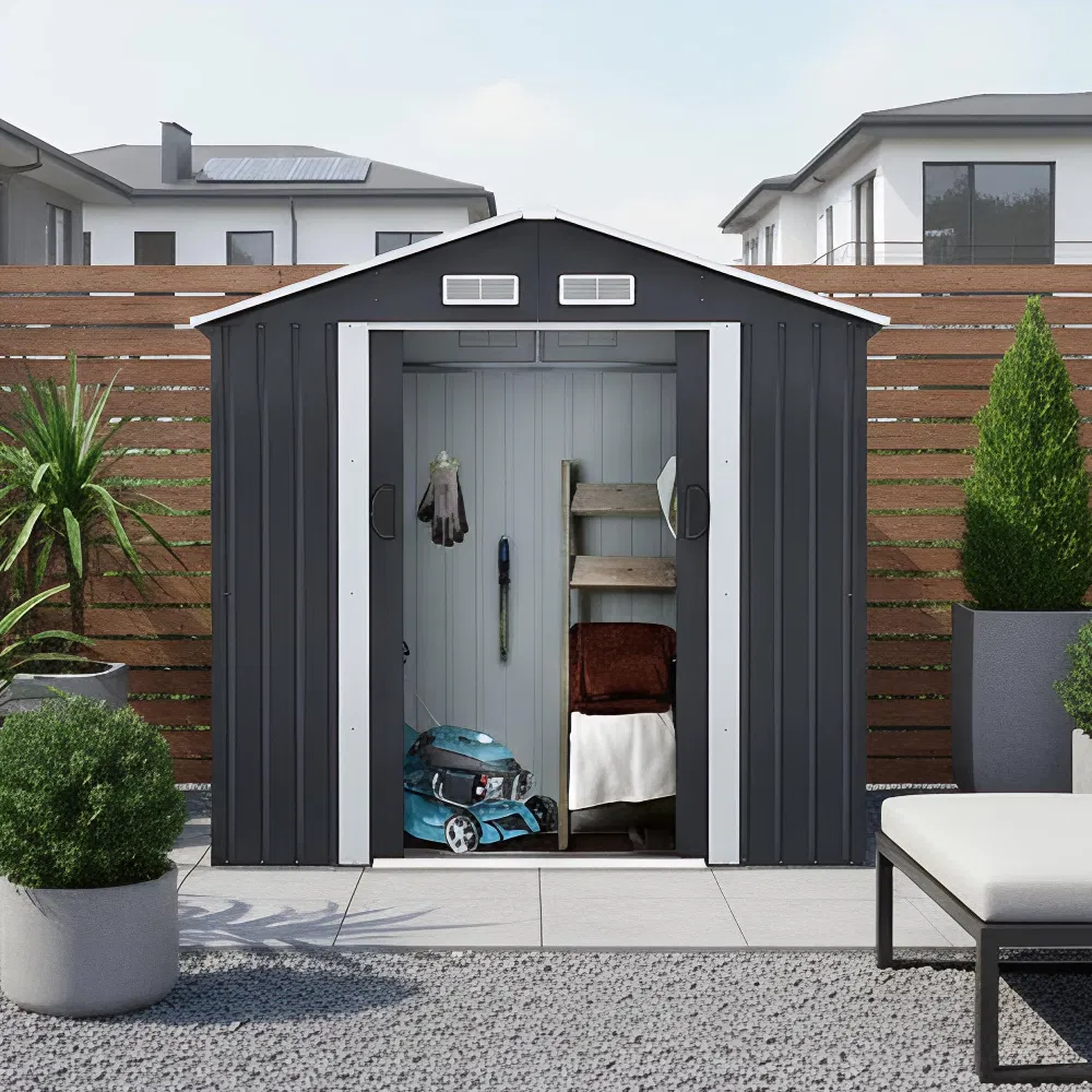 Modern Metal Garden Shed Outdoor Backyard Shed Storage