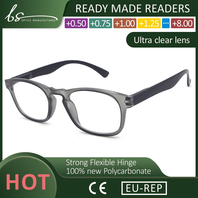 High Quality Flexible Full Frame Italy Design Reading Glasses for Men and Women