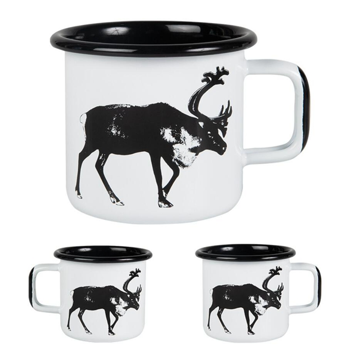 Enamel Cup 12 Oz Coffee Tea Mug with Handle for Home Camping Outdoor