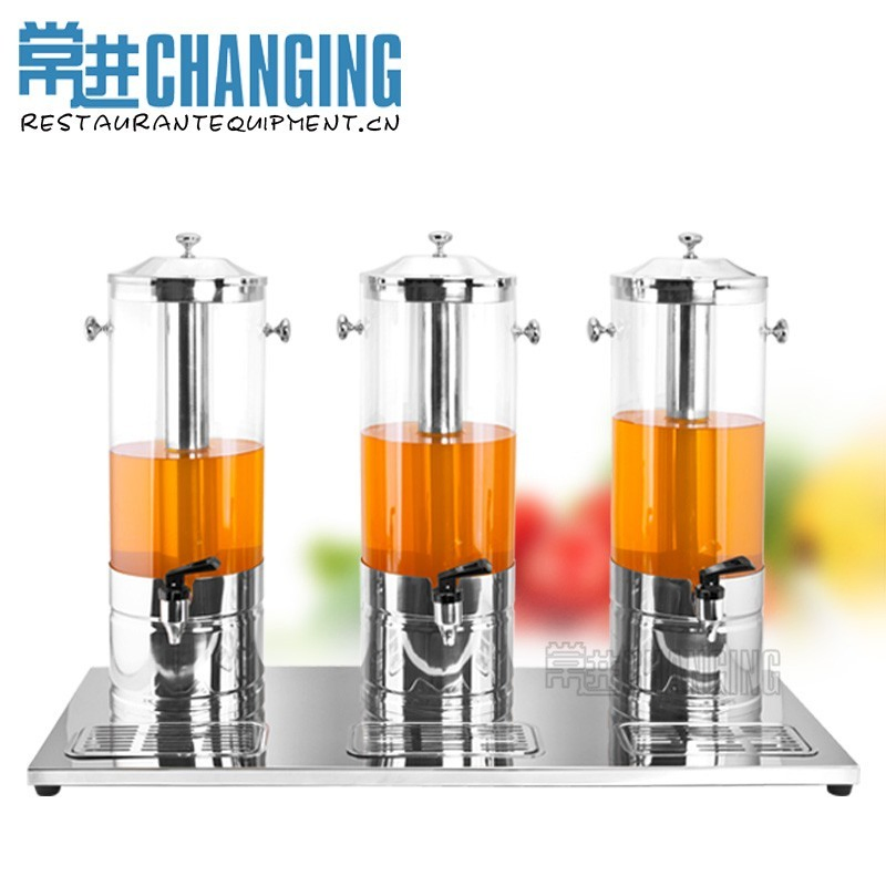 Triple-Tank Hotel Octagon Beverage Juice Dispenser (JD-3AN)