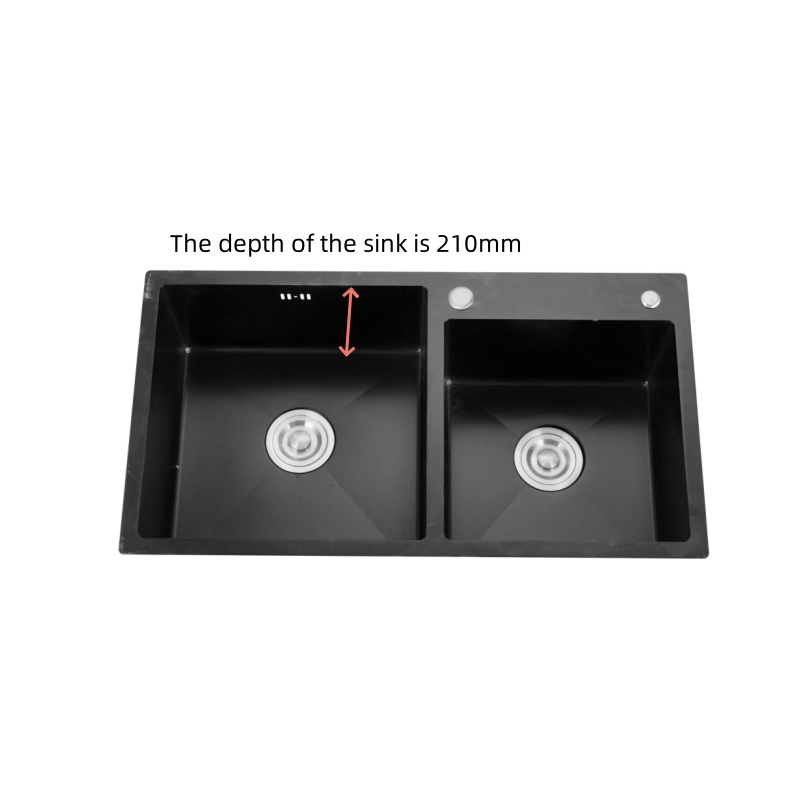 H8245b-High-End Stainless Steel Handcrafted Double Sink