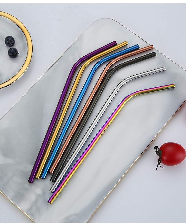 High Quality 304 Stainless Steel Straw Bar Accessories Metal Drinking Straw