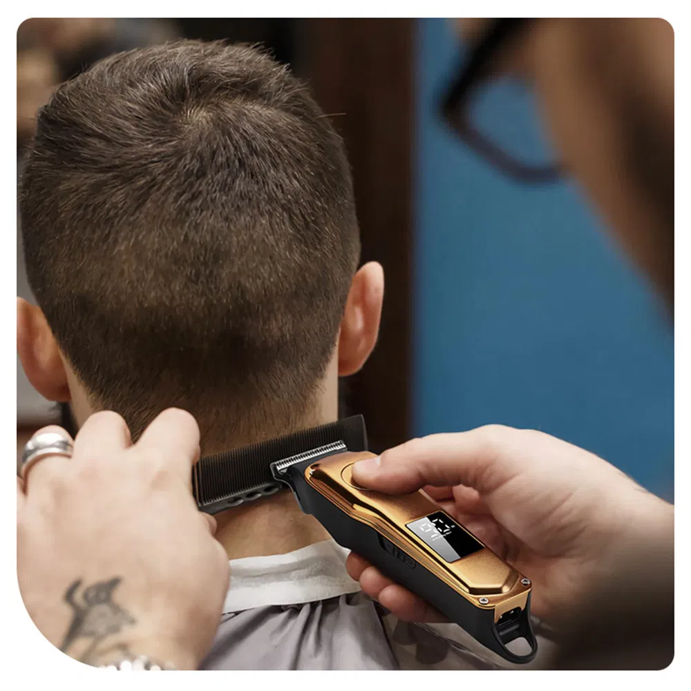 Professional Hair Trimmer Clippers for Men Hair Cutting Professional Cordless Zero Gapped T-Blade Trimmers