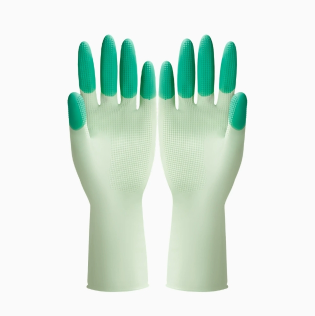 New Colorful Latex Cleaning Gloves Thin Fitted Waterproof Non-Slip Household Gloves