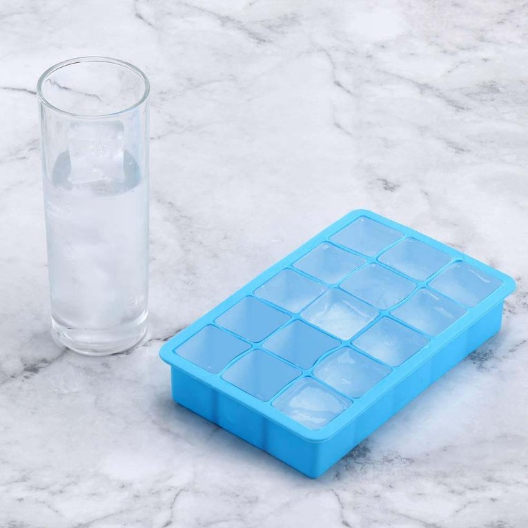 Freezer Ice Trays Stackable Silicone Square Ice Cube Trays