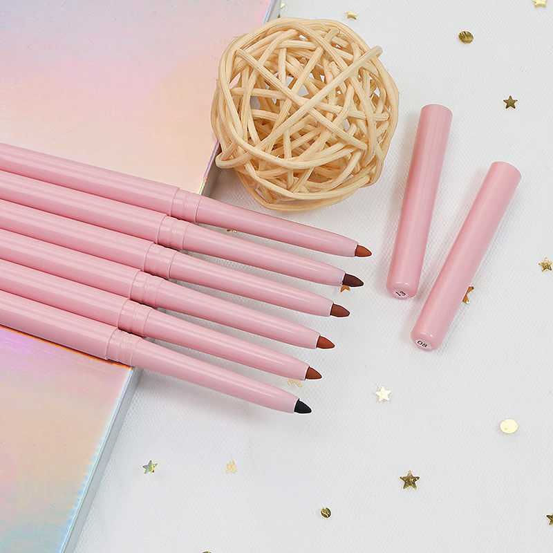 High Pigment Matte Retractable Creamy Brown Pink Lip Liner Waterproof Lipliner Pencil