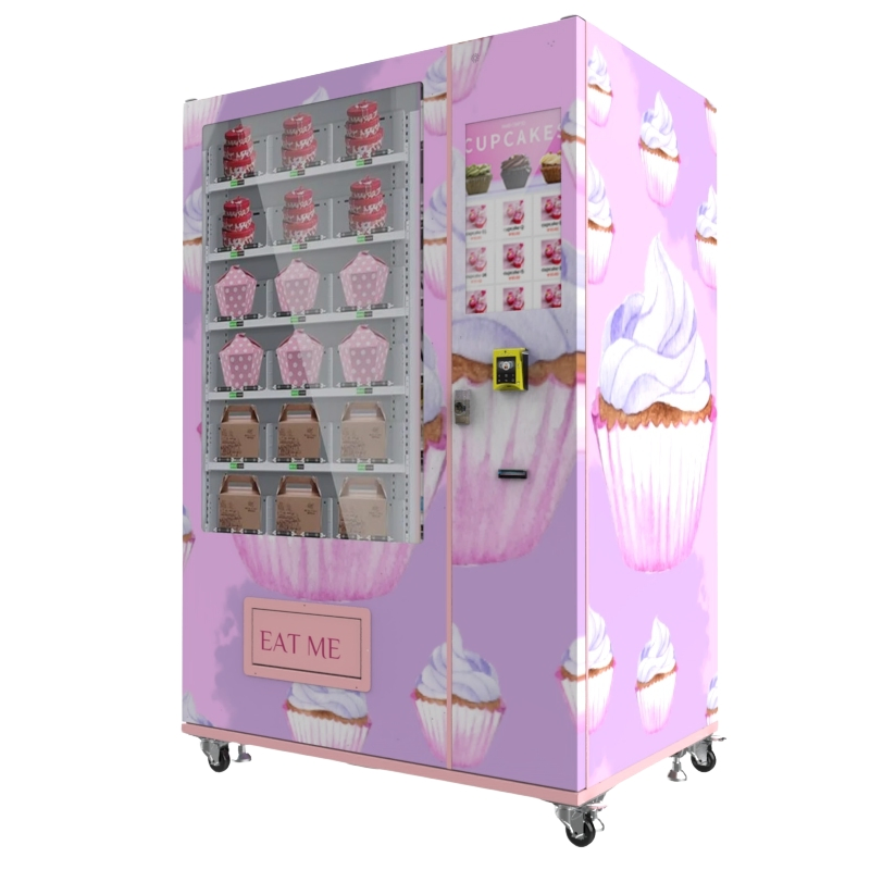Smart Cake Vending Machine with Elevator and Cooling System IoT Inventory/Temp Monitoring with Auto Expiry Alert