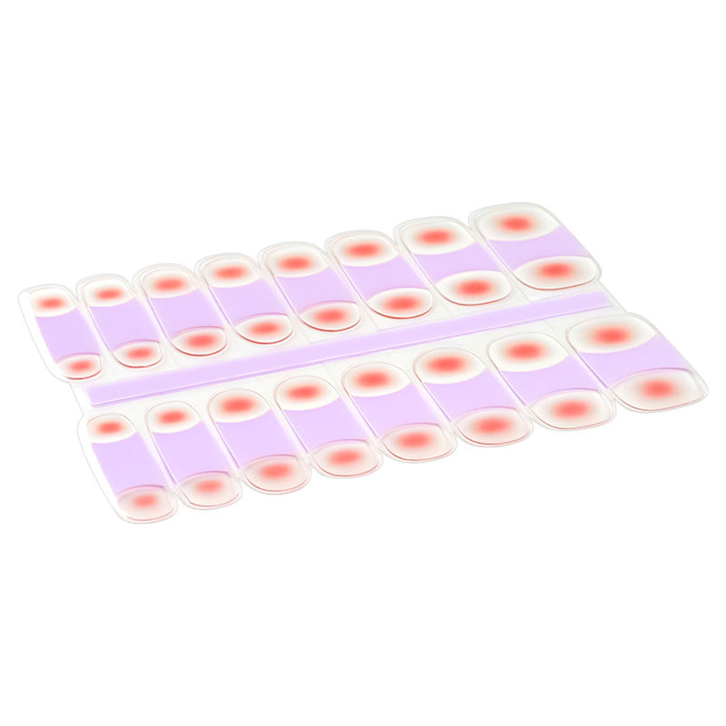 French Semi-Cured Gel Strips Transparent Gel Nail Strips with UV Lamp