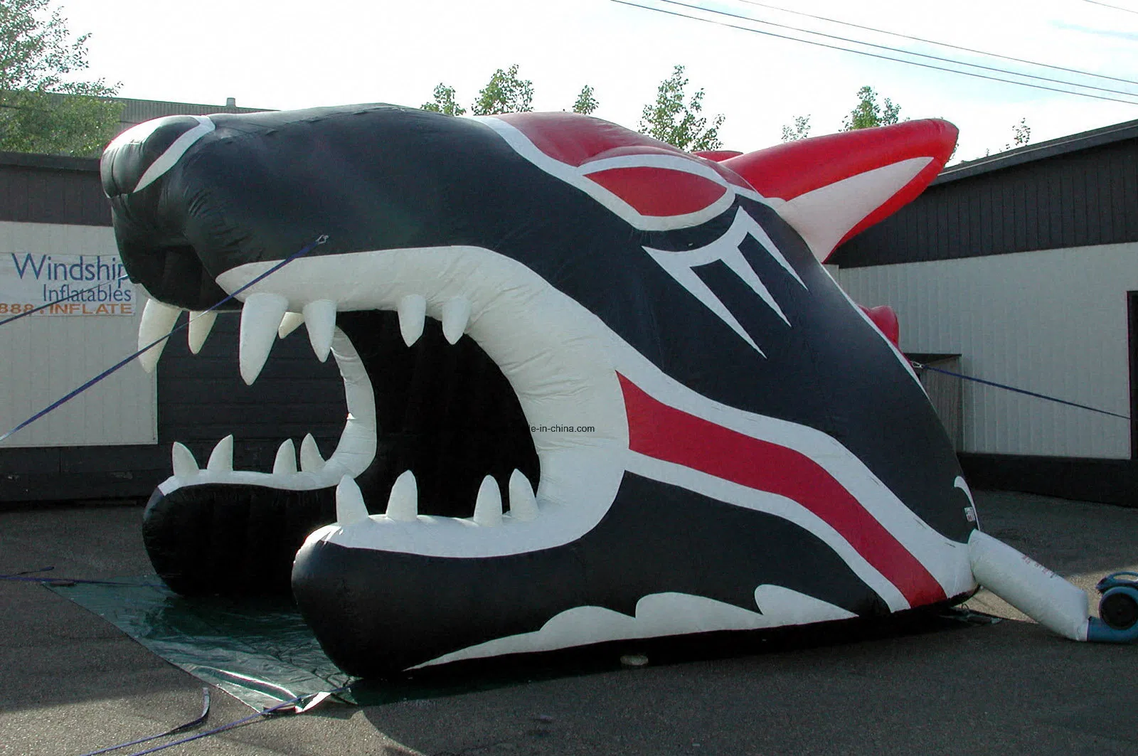 Inflatable Tiger Mascot Tunnel Tent as Sport Entrance