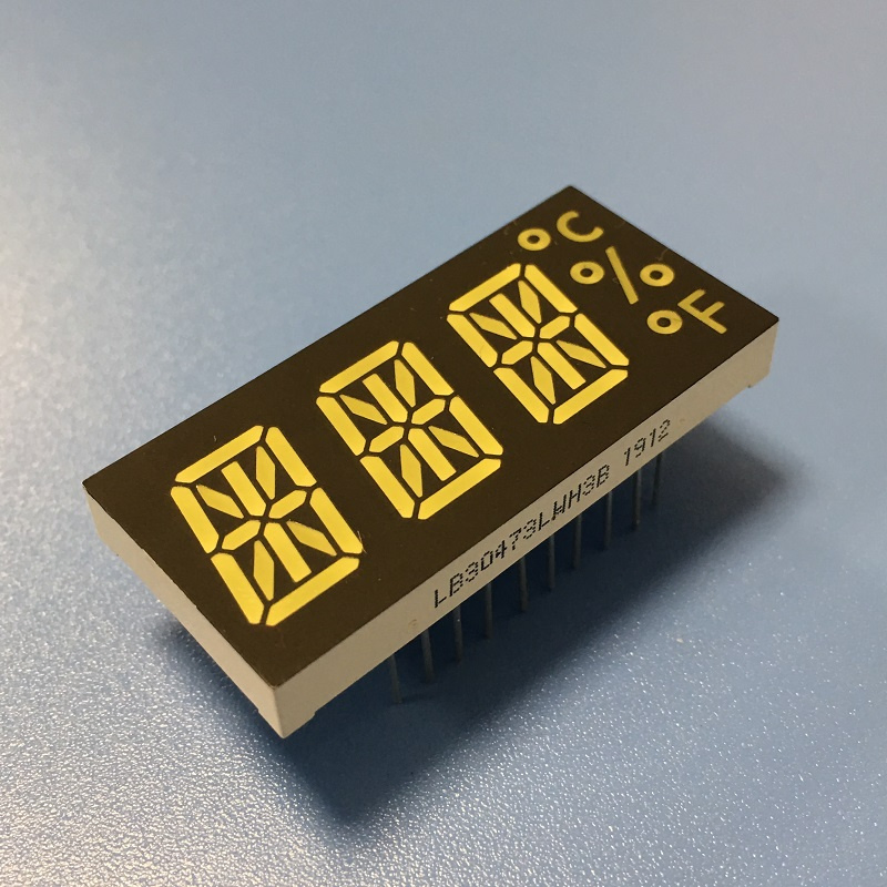 Ultra Bright White 14 Segment Alphanumeric LED Display 3 Digit for Temperature