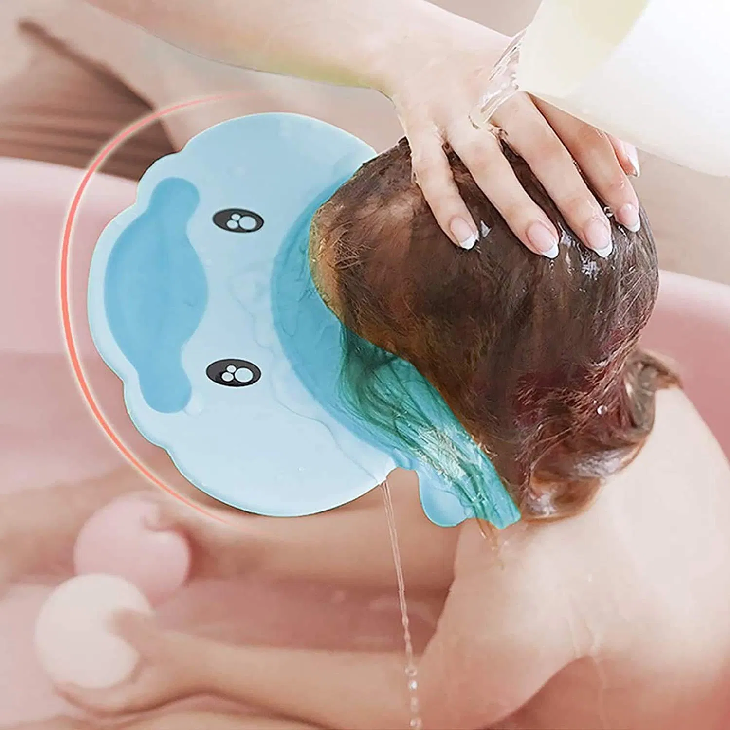 Shower Bath Silicone Cap Soft Adjustable Head Protector Shampoo Cap