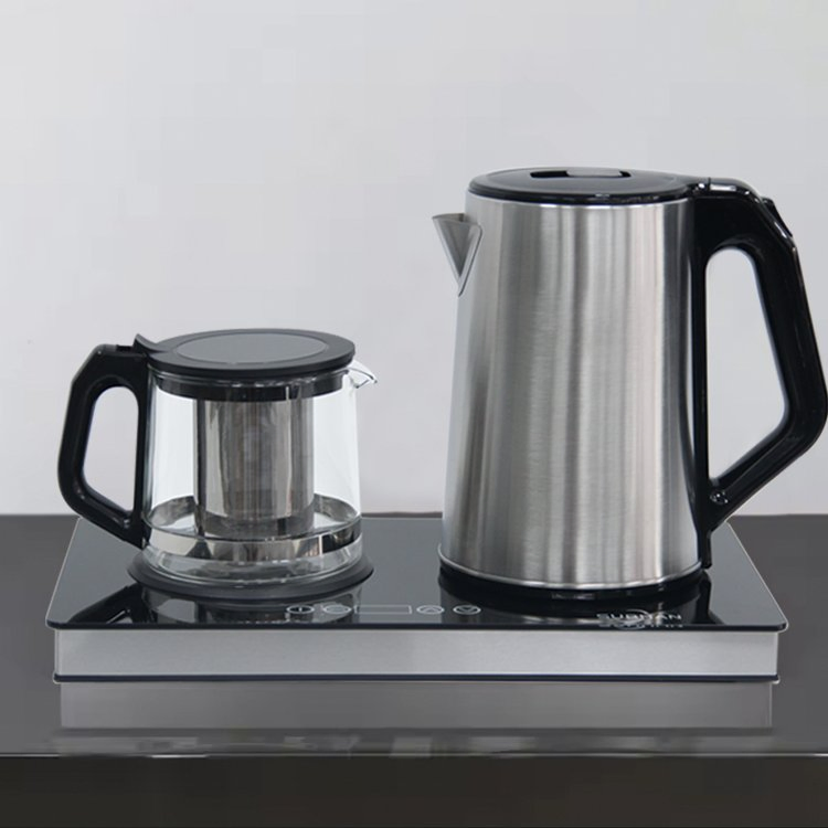 New Home Appliances 2L Stainless Steel Digital Control Electric Turkish Tea Machine Tea Electric Kettle Set with LED Display