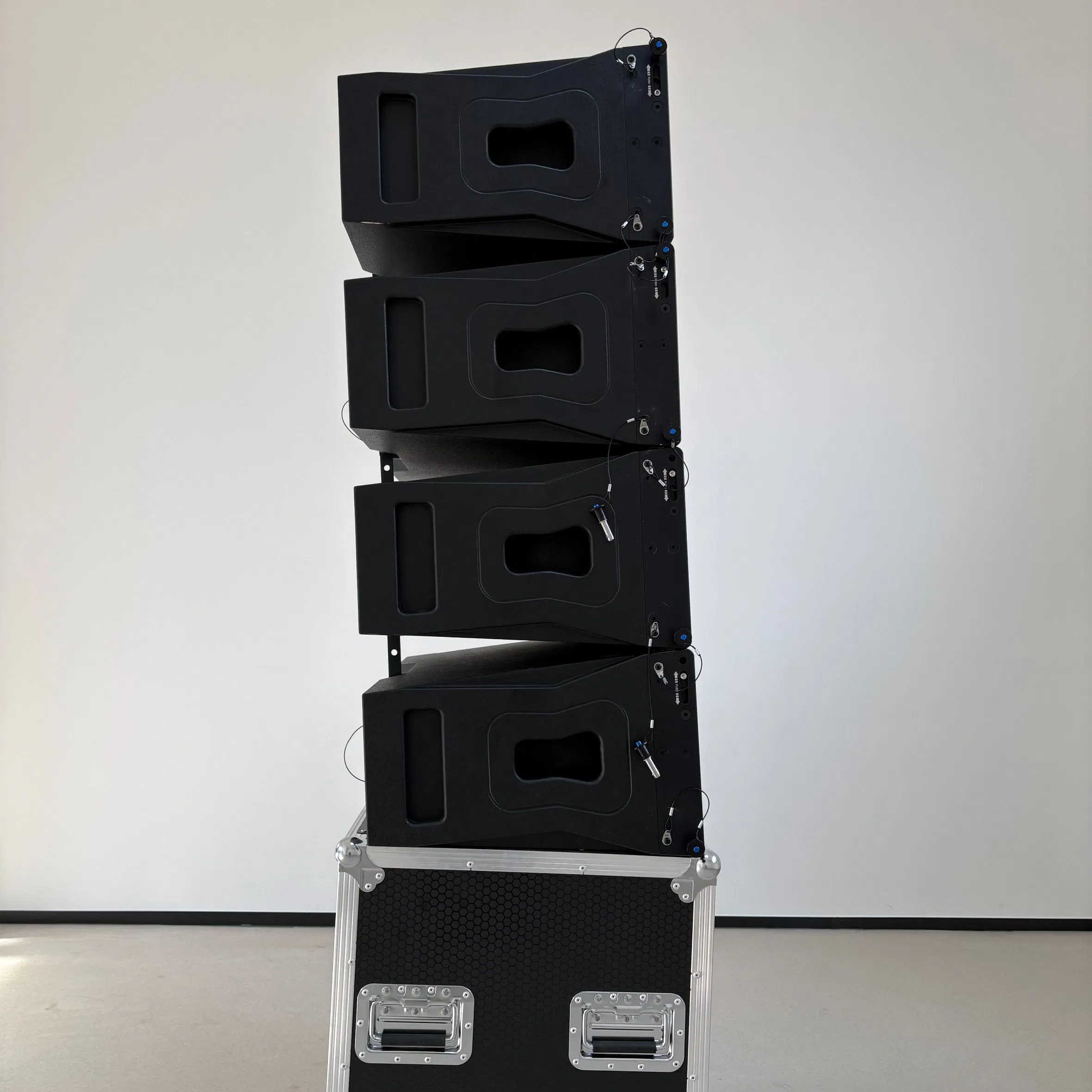 Domc Xr210 Dual 10inch Line Array Passive Speaker 2 Way 2400W Peak Professional PA Speaker 120°×15° Coverage for Concert Church Touring Sound Outdoor Events