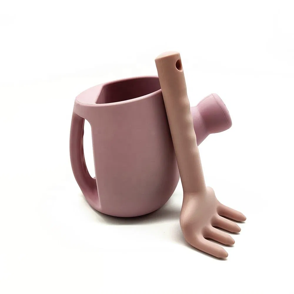 Silicone Pot Rake Beach Toys Sets Outdoors Activities Watering Can