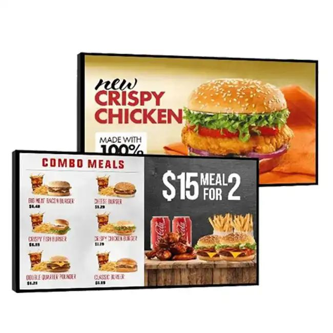 Цифровой дисплей для меню 32-55 дюймов, Android, узкая рамка