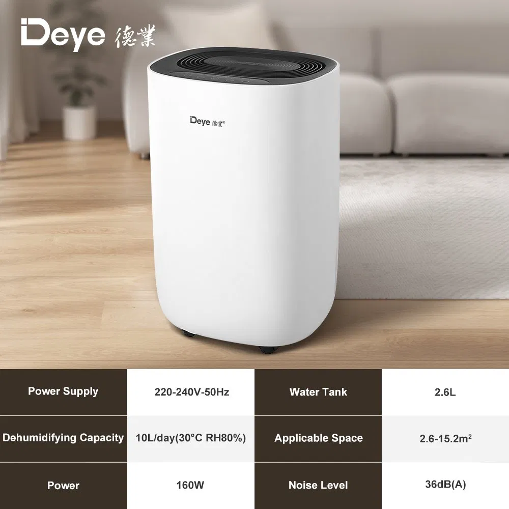 Deye Dyd-S10A Manufacturer Supply Comfortable Portable Dehumidifier