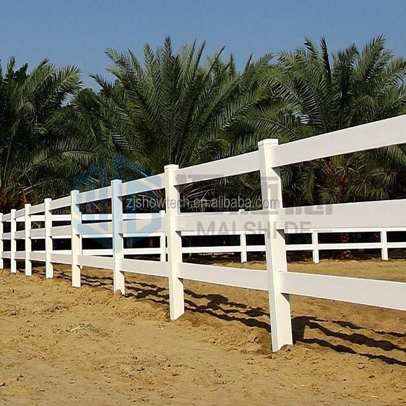 Easy Assemble 2 Rails 3 Rails DIY PVC Ranch Rail Fence