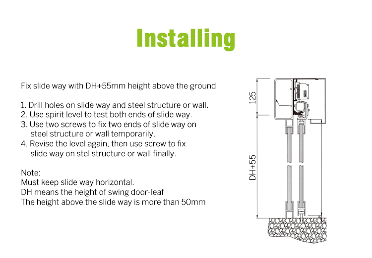 Double Wooden or Glass Doors Sliding Door Opener