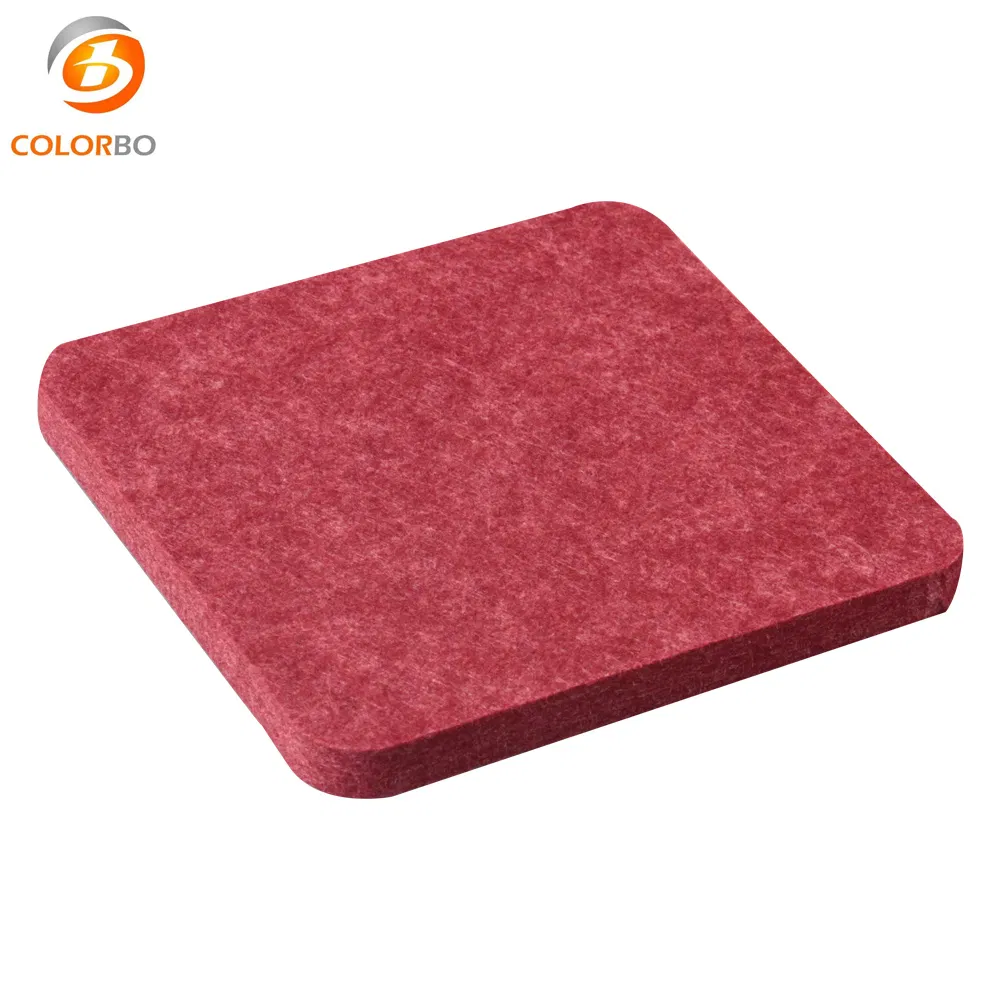 CBB24 Purplish Red Decorative Material Perforated Gypsum Board 12MM Acoustic Panel