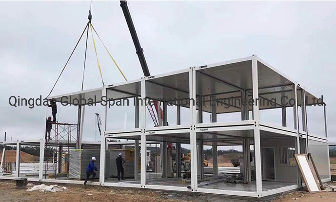 China Modern Flat Pack Container Workshop House Portable with Glass Curtain for Office and Meeting Room