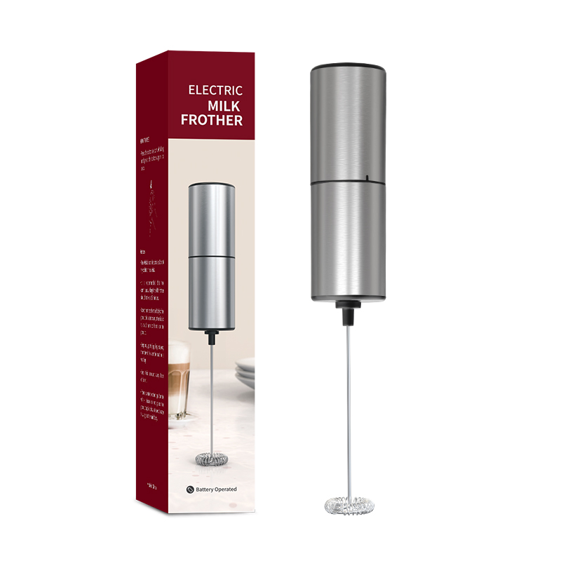 Stainless Steel Electric Milk Foam Mix Blender Manual Coffee Milk Foamer Electric Milk Frother