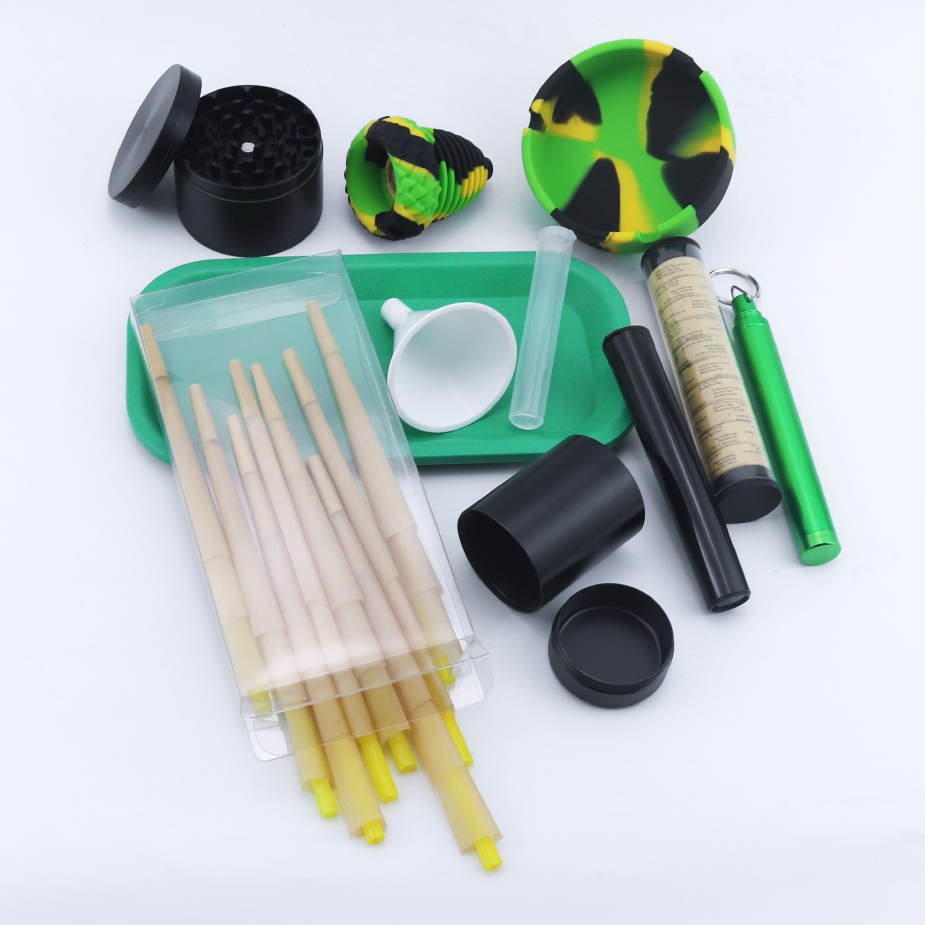 Pre Rolled Cones Smoke Kit Tobacco Smoking Accessories Herb Grinder Ashtray and Filter Smoke Pipe