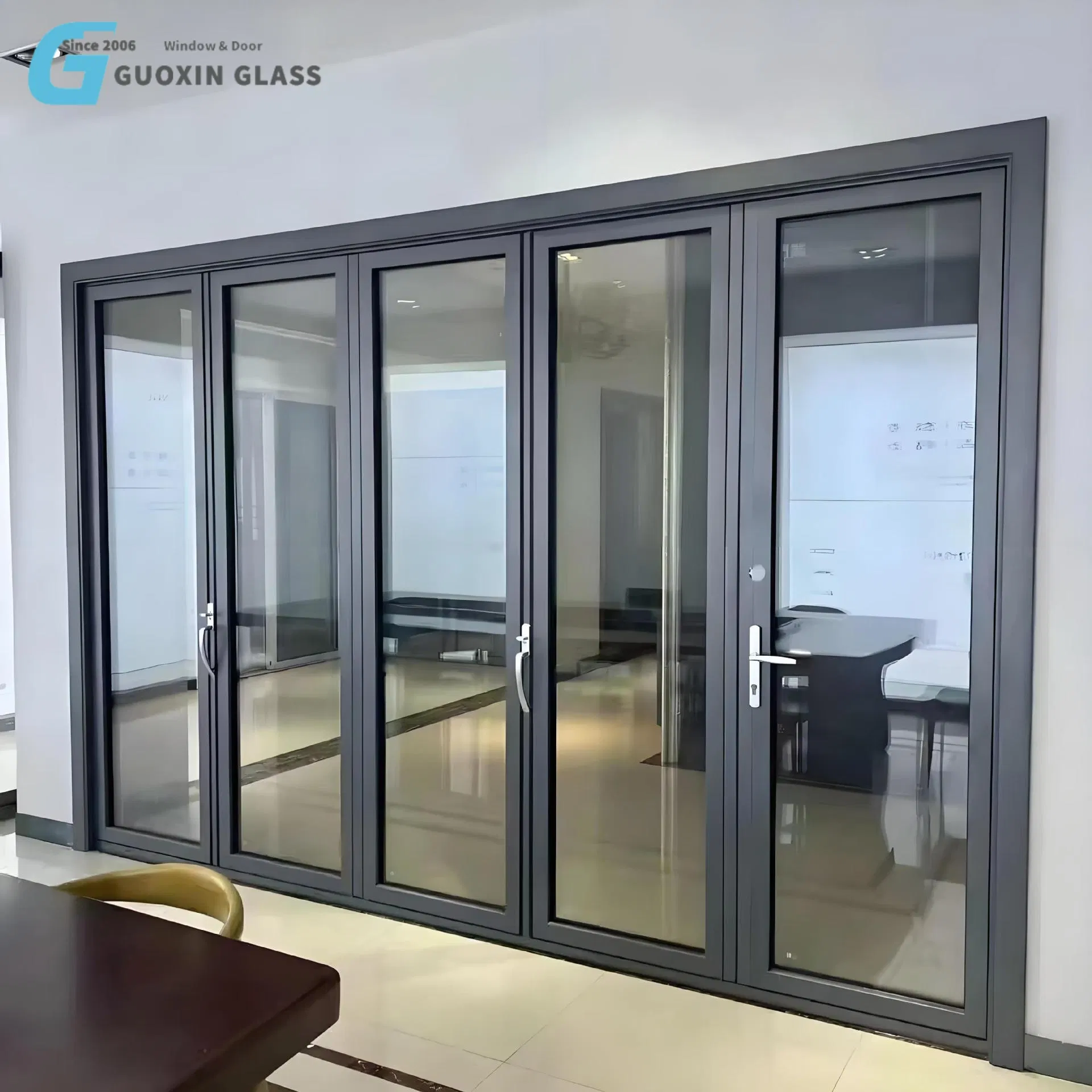 Fireproof and Waterproof Aluminium Hinged Sliding Folding Doors