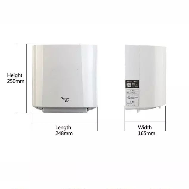 Automatic Induction White Bathroom Toilet Hand Dryer New Design Electric High Speed Jet Hand Dryer