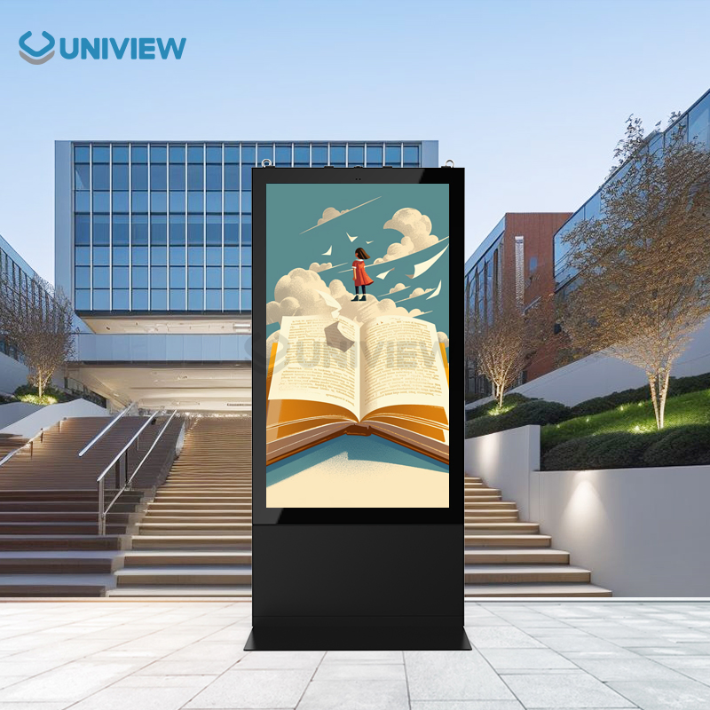 Uniview LCD 55inch Outdoor Floor Standing Signage Advertising Software Driver Board Version Advertising Display 2K or 4K Display