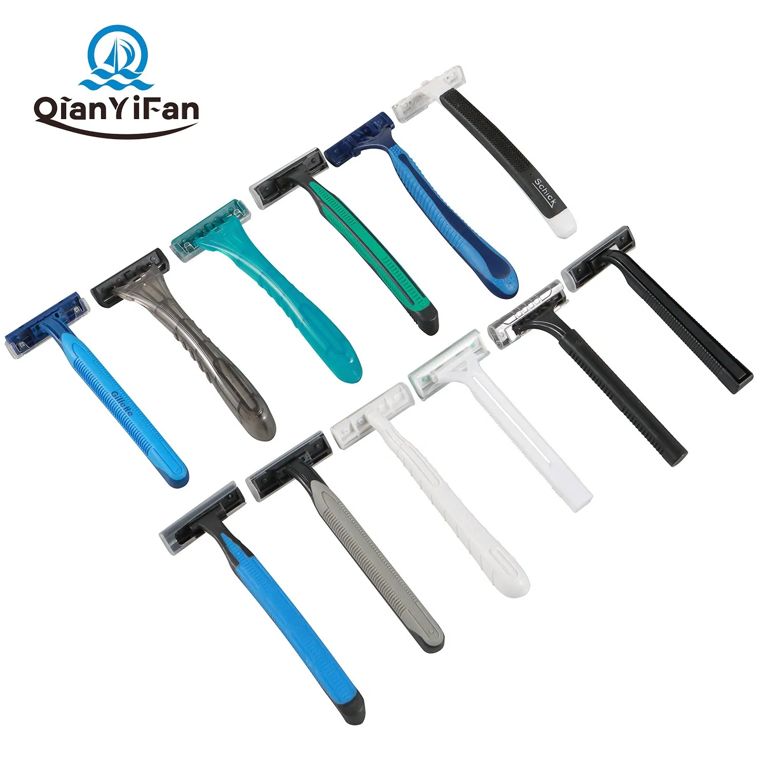 Men's Double Blade Stainless Steel Razor Disposable Plastic Men's Shaving Razor Versatile Portable Hotel Travel SPA