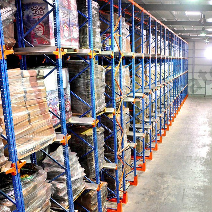 Forklift Accessible Racking High-Density Pallet Storage System Drive Through Rack
