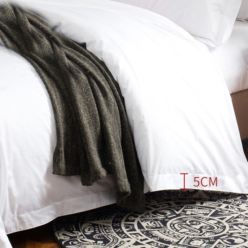 High Quality 100% Cotton 40's*40's Pure White Normal Express Hotel 4-Piece Bedding