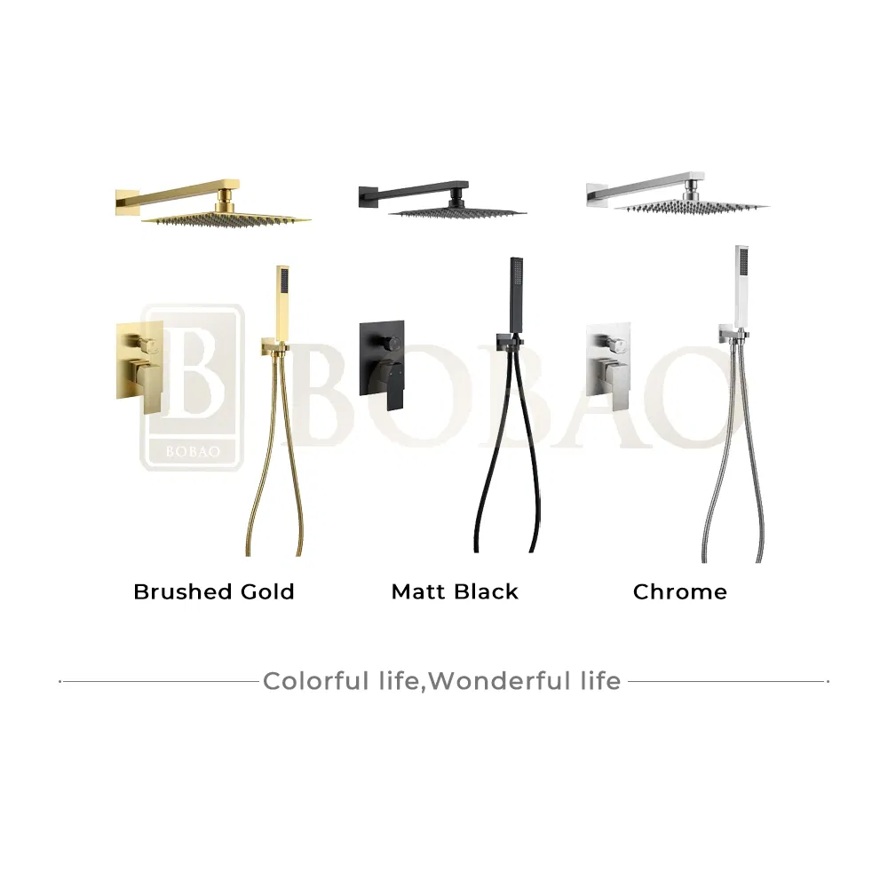 Modern Bathroom in Wall Two Functions Concealed Shower Faucet Taps