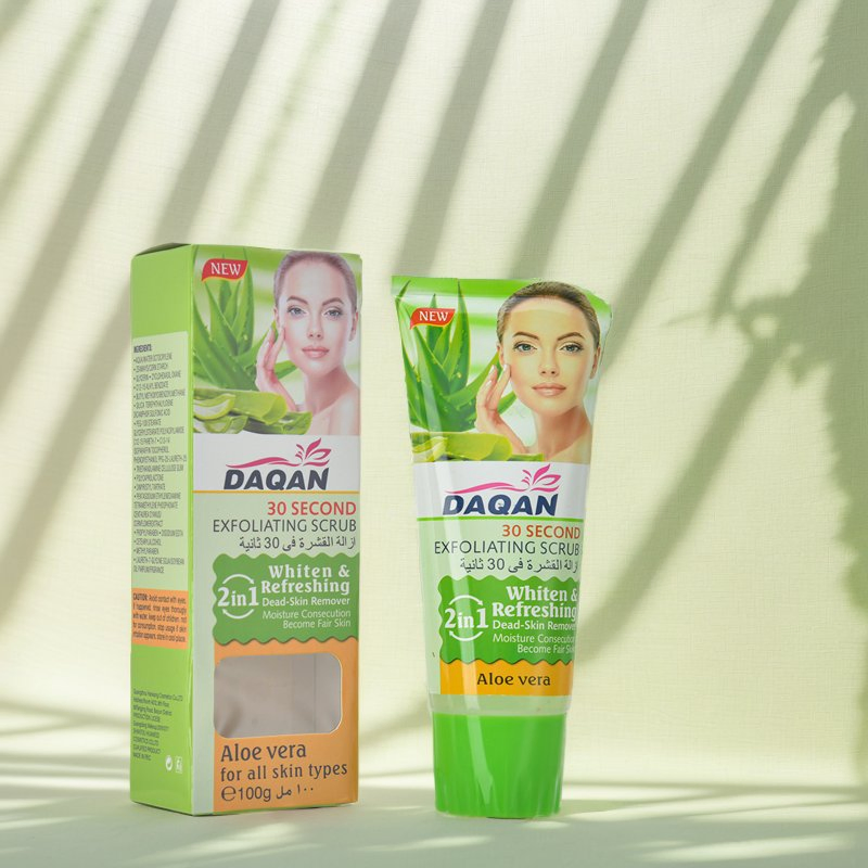 Hot Sale Daqan Aloe Vera Facial Body Scrub Whiten & Refreshing Exfoliating Gel