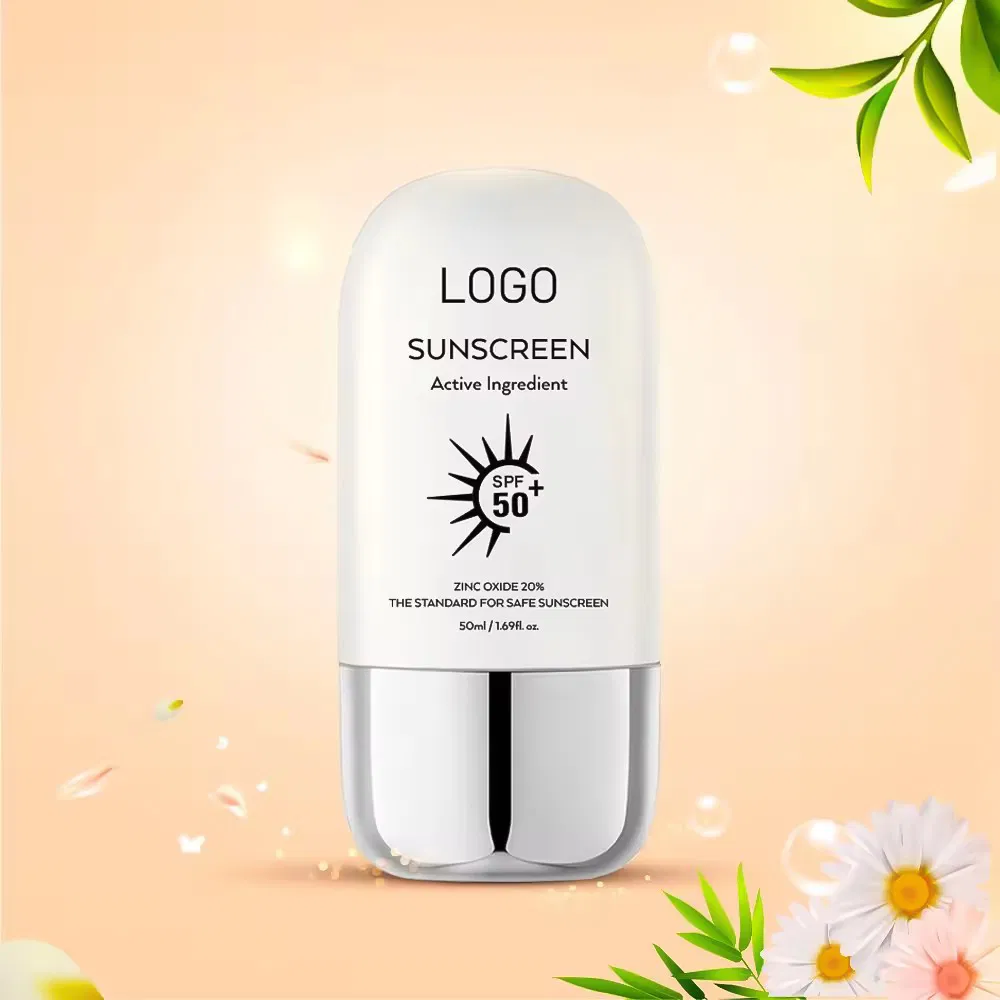 Private Label OEM Daily Natural Moisturizer SPF30/50 PA+++ Sunblock Sunscreen Cream for Face