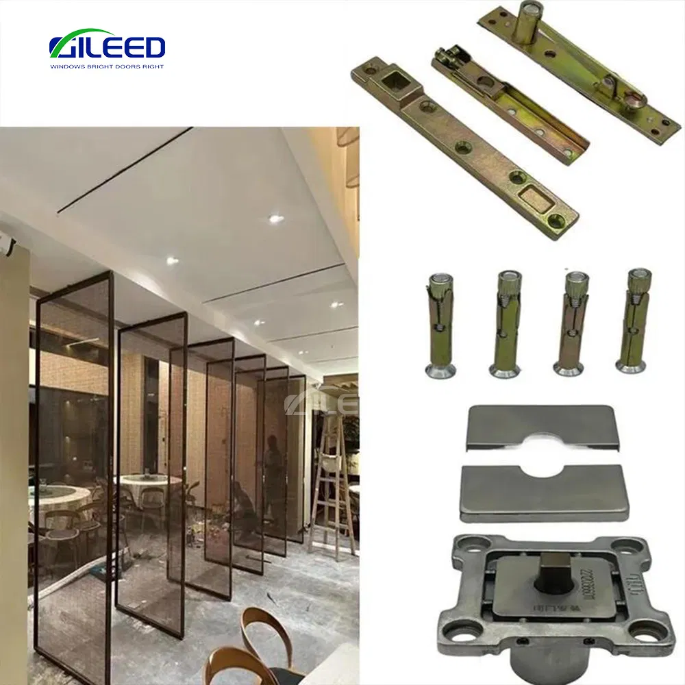 2025 New Design French Style Aluminum Alloy Frame Glass Revolving Pivot Door