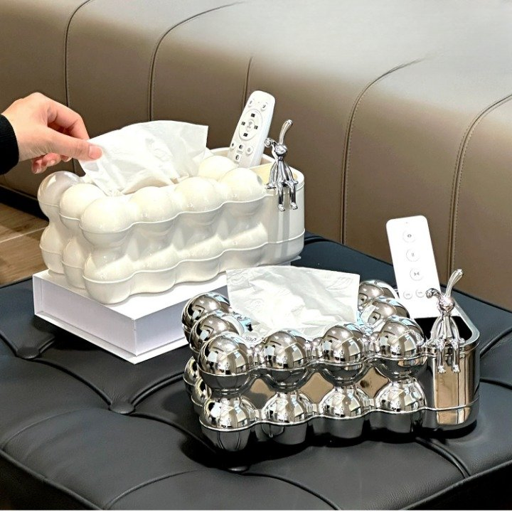 Органайзер для салфеток в стиле лофт, бежевый/черный