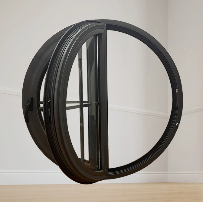 Aluminum Round Casement Window Customized Good Wind Resistance High Strength Corrosion Resistance